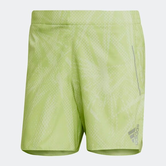 Adidas Mens Running BTN Shorts H61161 Lime Wicking 5" Size XS Extra Small - Picture 4 of 6